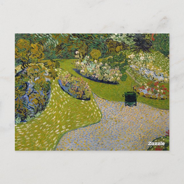 Van Gogh Vintage Garden in Auvers Vykort (Baksida)