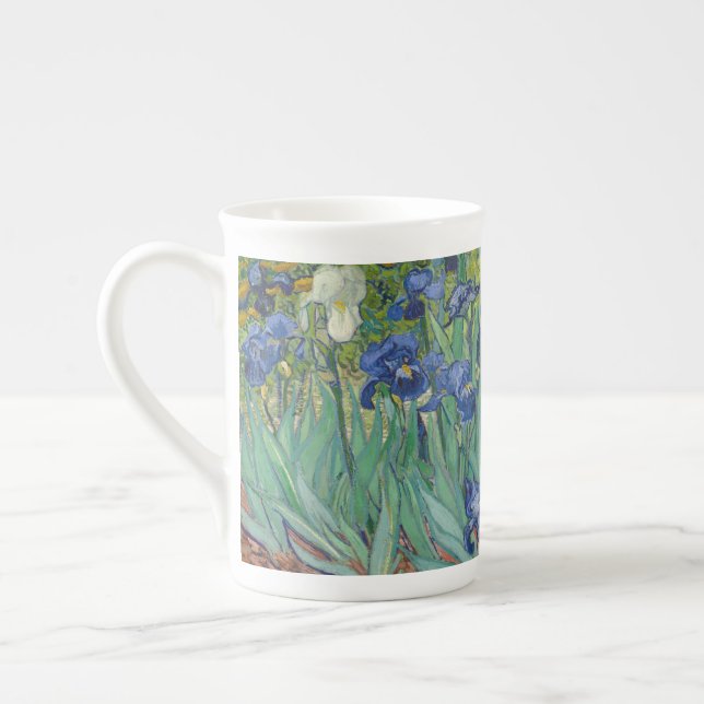 Van Gogh Vintage Irises Benporslin Mugg (Vänster)