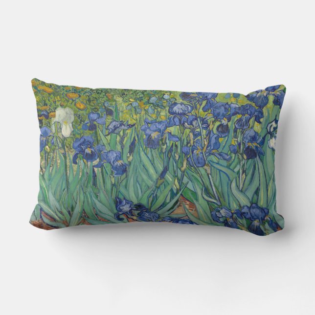 Van Gogh Vintage Irises Lumbarkudde (Baksida)