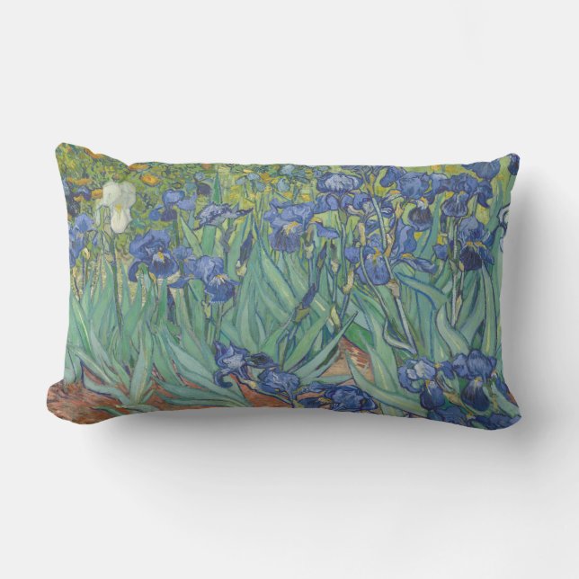 Van Gogh Vintage Irises Outdoor Pillow Lumbarkudde (Framsida)