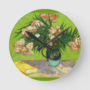Van Gogh Vintage Painting Blommars Flowers Vines Rund Klocka