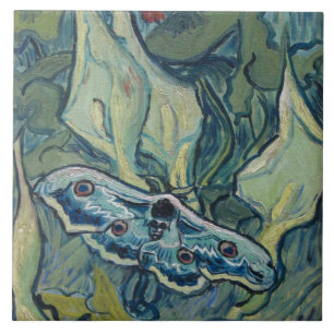 Van Gogh Vintage Underbarare Peacock Moth Kakelplatta