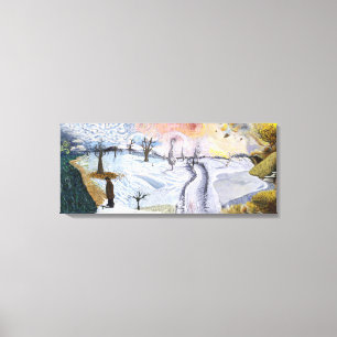 Van Gogh: Vintern landskap Canvastryck