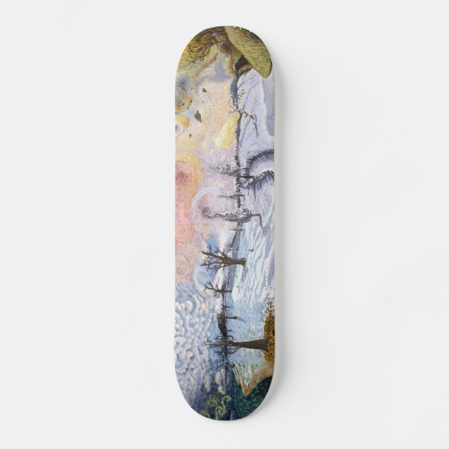 Van Gogh: Vintern landskap Old School Skateboard Bräda 18 Cm (Framsida)