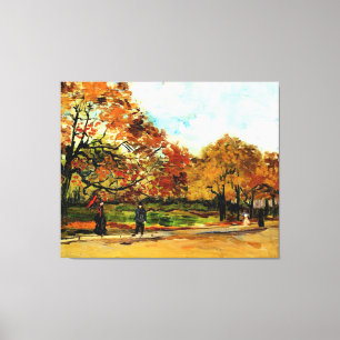 Van Gogh - Visa en park i Paris, berömd teckningar Canvastryck
