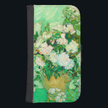 Van Gogh Vit ros Galaxy S4 Plånbok<br><div class="desc">Samsung Galaxy Wallet Case med Vincent van Goghs oljemålning Vas med Rosa ros (1890). En underbar bukett av ro ligger i vas mot gröntens bakgrund. En perfekt gåva till fläkt av post-Impressionism och nederländsk konst.</div>