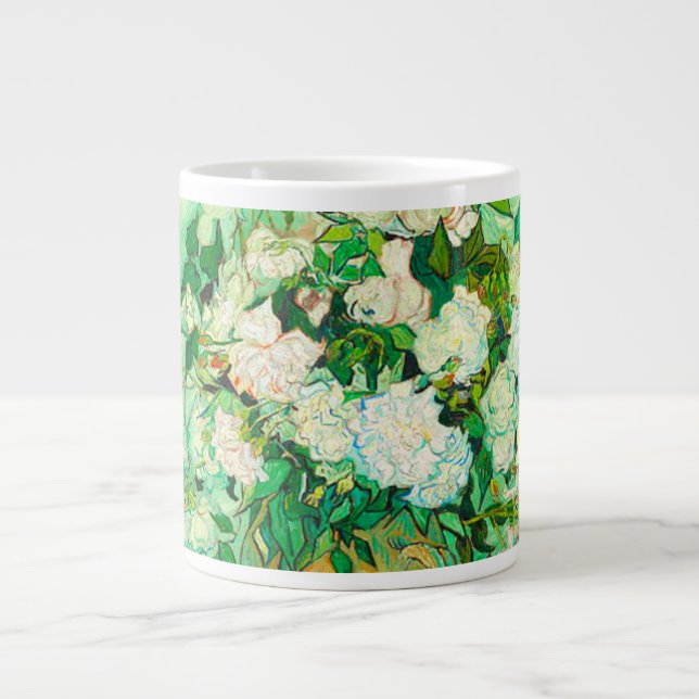 Van Gogh Vit ros Jumbo Mugg (Framsidan)