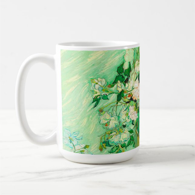 Van Gogh Vit ros Kaffemugg (Vänster)