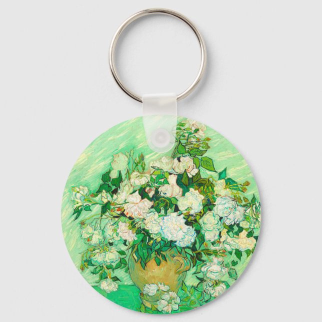 Van Gogh Vit ros Nyckelring (Framsida)