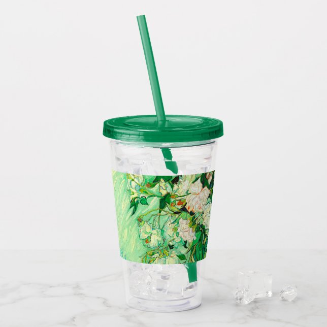 Van Gogh Vit ros Take Away Mugg (Framsida Ice)