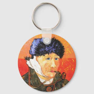 Van Gogh w/Bandaged gå i ax Nyckelring