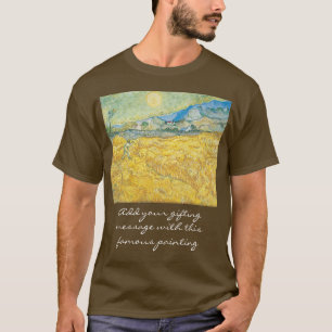Van Gogh Wheat Anpassningsbar Message Birthday Gif T Shirt