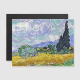 Van Gogh - Wheat Fält Cypresses Magnetic Card
