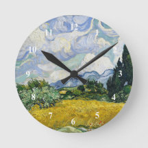 Van Gogh Wheat Fält Cypresses Painting