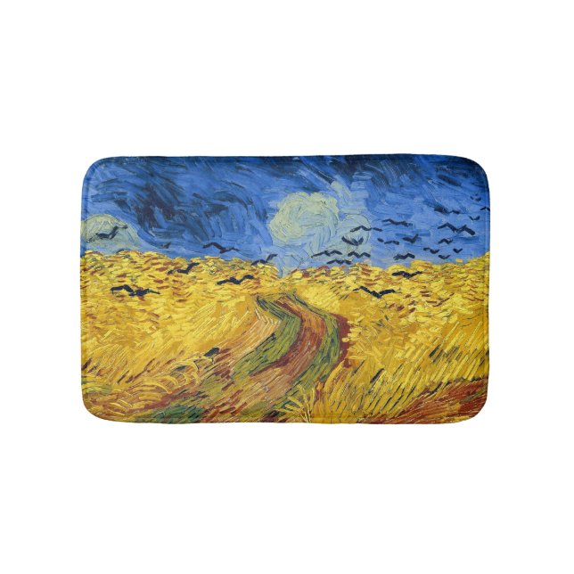 Van Gogh Wheat Fält imponsionist Painting Badrumsmatta (Framsidan)