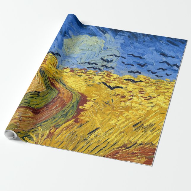 Van Gogh Wheat Fält imponsionist Painting Presentpapper (Utrullad)