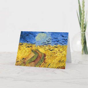 Van Gogh Wheat Fält imponsionist Painting Tack Kort