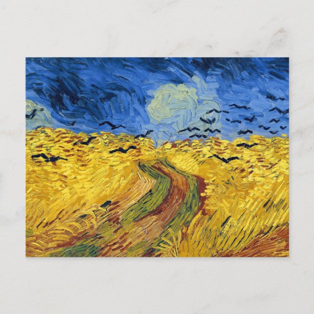 Van Gogh Wheat Fält imponsionist Painting Vykort (Framsida)