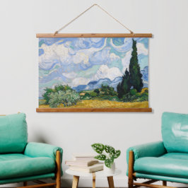 Van Gogh Wheat Fält med Cypresses