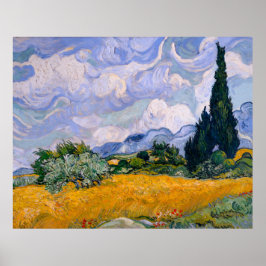 Van Gogh, Wheat Fält med Cypresses, 1889 Poster