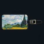 Van Gogh Wheat Fält med Cypresses. Impressionism Bagagebricka<br><div class="desc">Van Gogh "Wheat Fält med Cypresses"-väska märkre.</div>