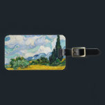 Van Gogh Wheat Fält med Cypresses. Impressionism Bagagebricka<br><div class="desc">Van Gogh "Wheat Fält med Cypresses"-väska märkre.</div>
