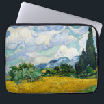 Van Gogh Wheat Fält med Cypresses. Impressionism Laptop Fodral<br><div class="desc">Van Gogh "Wheat Fält med Cypresses" laptop sleeve.</div>
