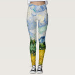 Van Gogh Wheat Fält med Cypresses. Impressionism Leggings<br><div class="desc">Van Gogh "Wheat Fält med Cypresses"-balkar.</div>
