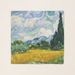 Van Gogh Wheat Fält med Cypresses. Impressionism Sjal<br><div class="desc">Van Gogh "Wheat Fält med Cypresses" scarf.</div>