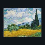 Van Gogh Wheat Fält med Cypresses. Impressionism Vykort<br><div class="desc">Van Gogh "Wheat Fält med Cypresses" vykort.</div>