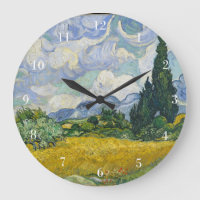 Van Gogh Wheat Fält med Cypresses