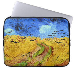 Van Gogh - Wheat Fält med Kråka Laptop Fodral