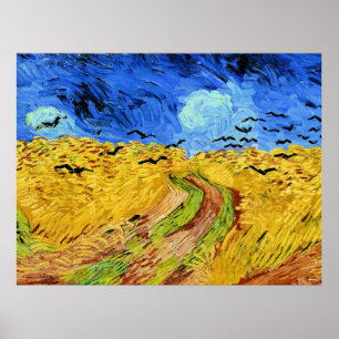 Van Gogh - Wheat Fält med Kråka Poster