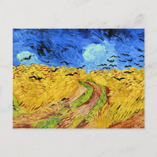 Van Gogh - Wheat Fält med Kråka Vykort