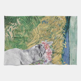 Van Gogh Wheat Fält och Finare Cat Kökshandduk