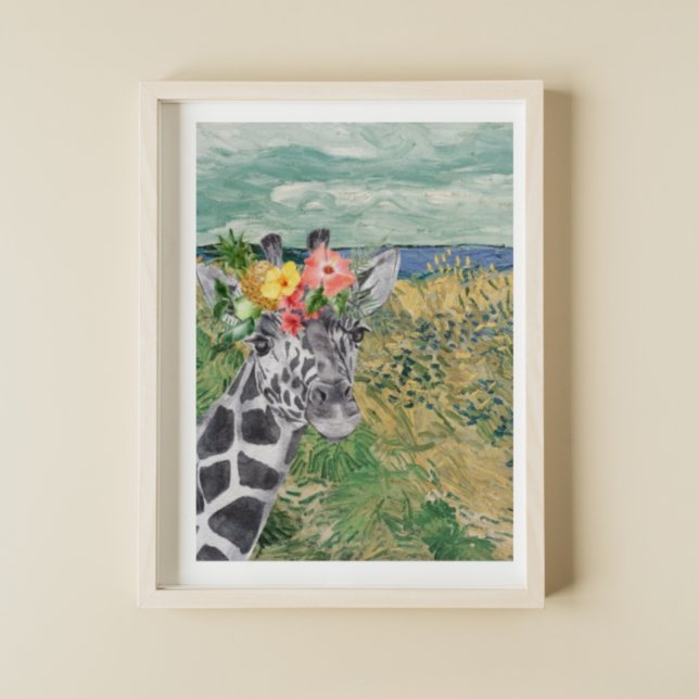 Van Gogh Wheat Fält och Giraffe Compilation Poster (Skapare uppladdad)