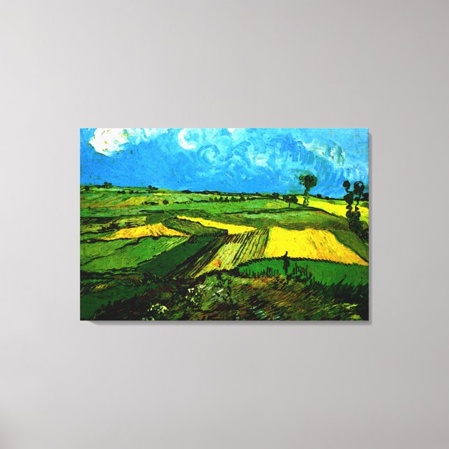 Van Gogh - Wheat Fält vid Auvers Kanvastryck (Framsida)