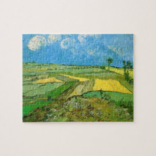 Van Gogh Wheat Fält vid Auvers under Clouded Himla Pussel