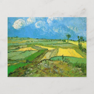 Van Gogh Wheat Fält vid Auvers under Clouded Himla Vykort