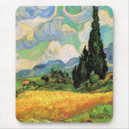 Van Gogh Wheat Fält w Cypresses på Haute Galline Musmatta