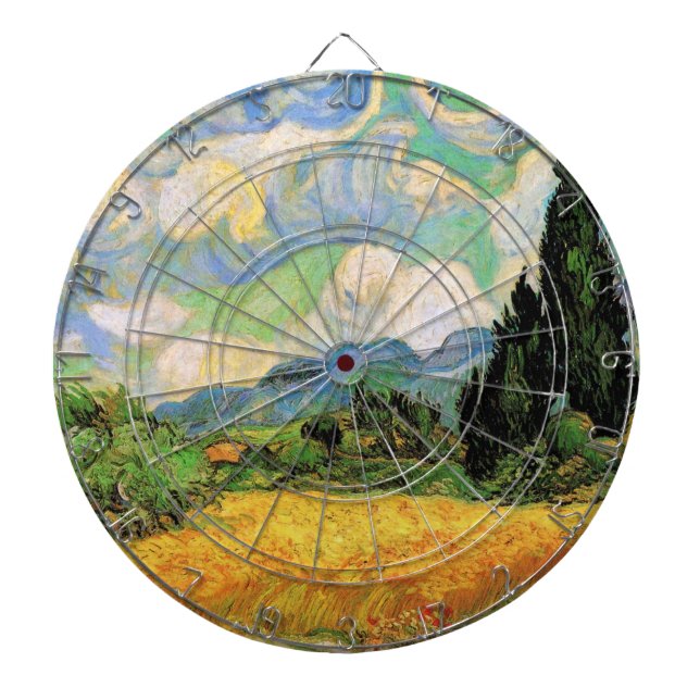 Van Gogh Wheat Fält w Cypresses på Haute Galline Piltavla (Framsidan)