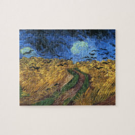 Van Gogh Wheatfield med kråkapussel Pussel
