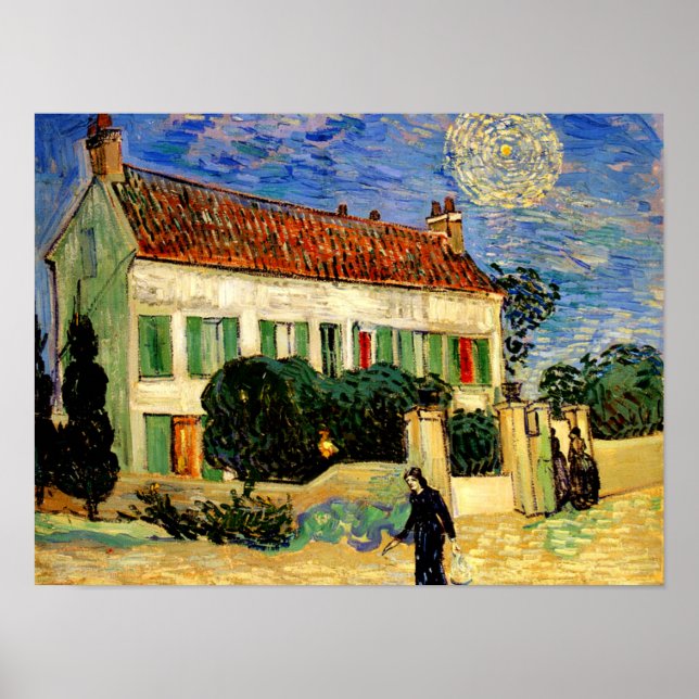 Van Gogh - White House by Night Poster (Framsidan)