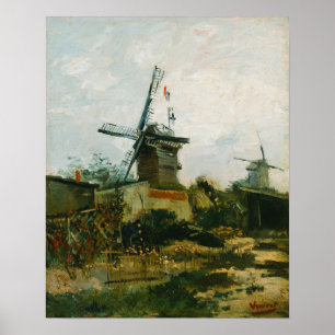 Van Gogh - Windmills på Montmartre Poster