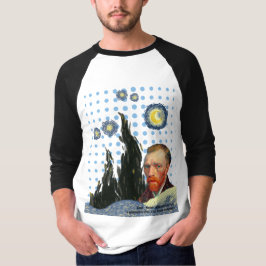  Van Gogh with every star I see, stars face art  T Shirt
