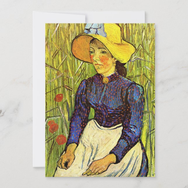 Van Gogh, Young Peasant Woman med Straw Hat (Framsida)