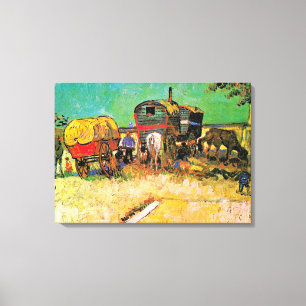 Van Gogh - zigenarläger med Horse Dray Canvastryck