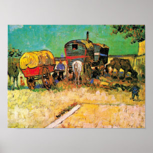 Van Gogh - zigenarläger med Horse Dray Poster