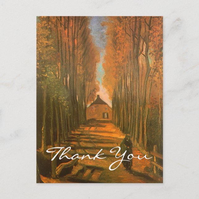 Van Gogh's Avenue of Poplars Vykort (Framsida)