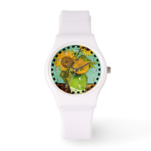 Van Gogh's Berömd Painting, solblommor, Armbandsur